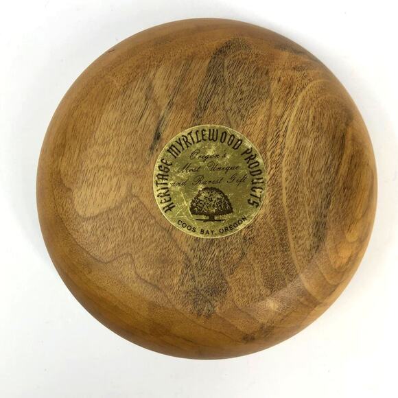Vintage Oregon Myrtlewood Coos Bay MCM bowl 6" - Picture 4 of 5